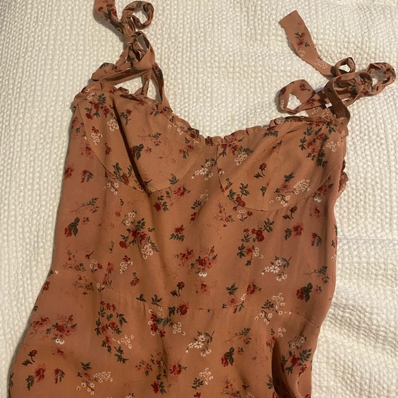 Reformation Nikita Floral Midi Dress in Arianne Pink - Picture 6 of 7